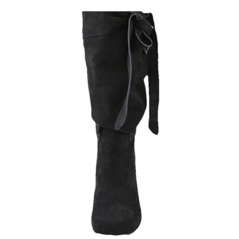 Jeffrey Campbell Ibiza Libby Suede Wrap Boots Black Size 8