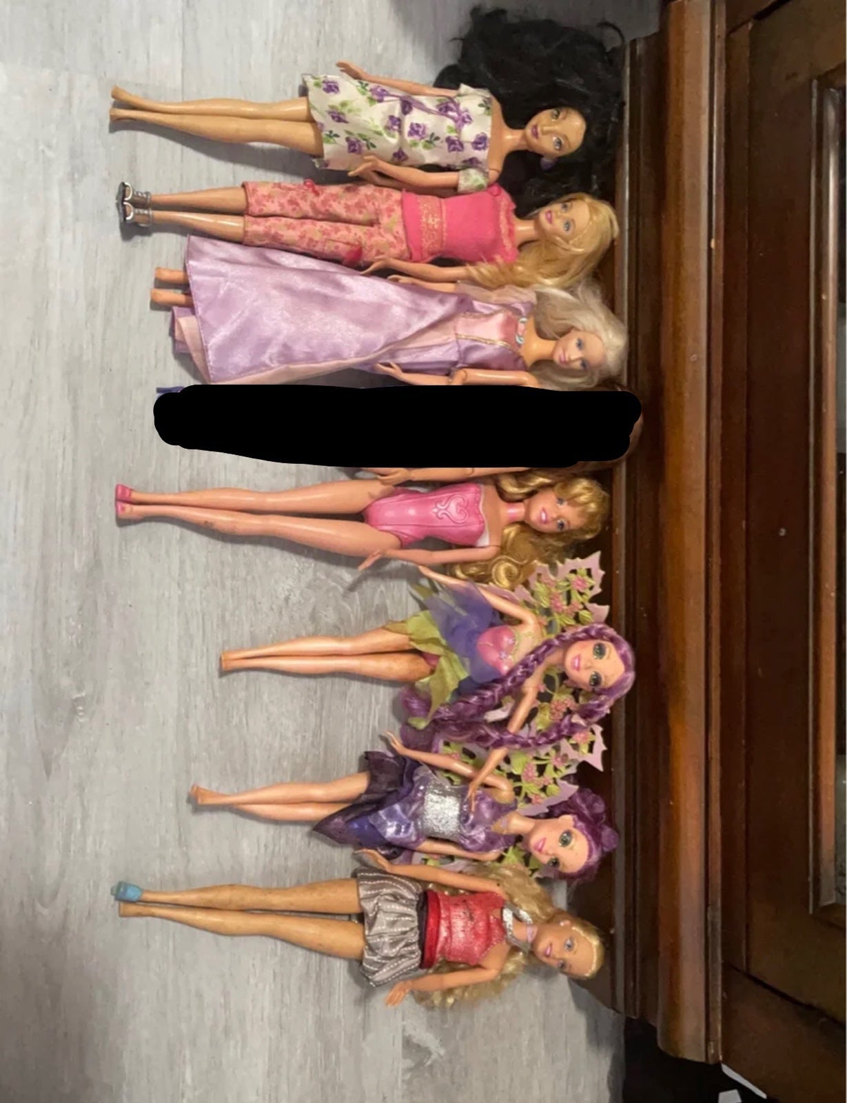 Box of 15 Barbies, 1 Ken, & Accessories