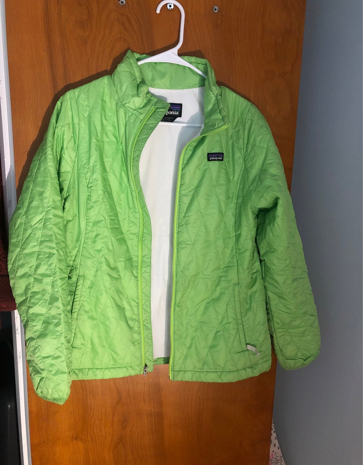 Rare neon green nano puff Patagonia kids xxl 16