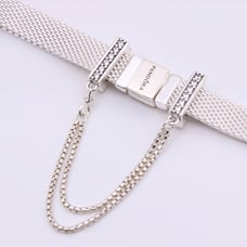 New PANDORA Reflexions Sparkling Safety Chain Clip Charm