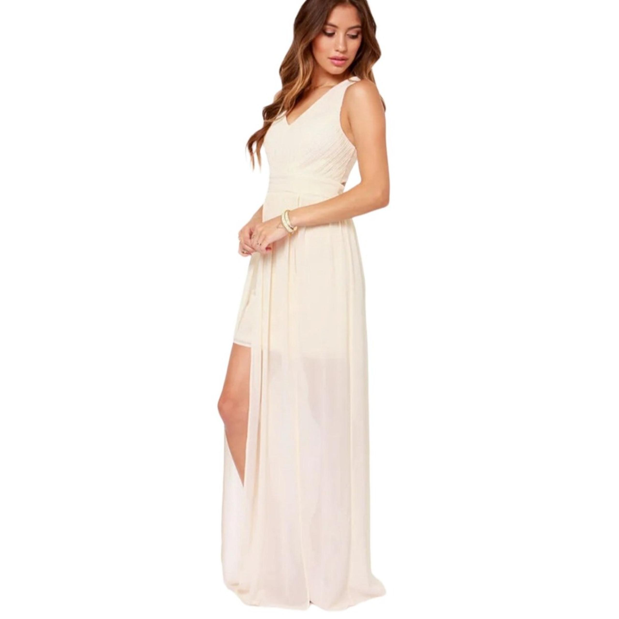 Ark & Co. Sz Large Cream Maxi Dress