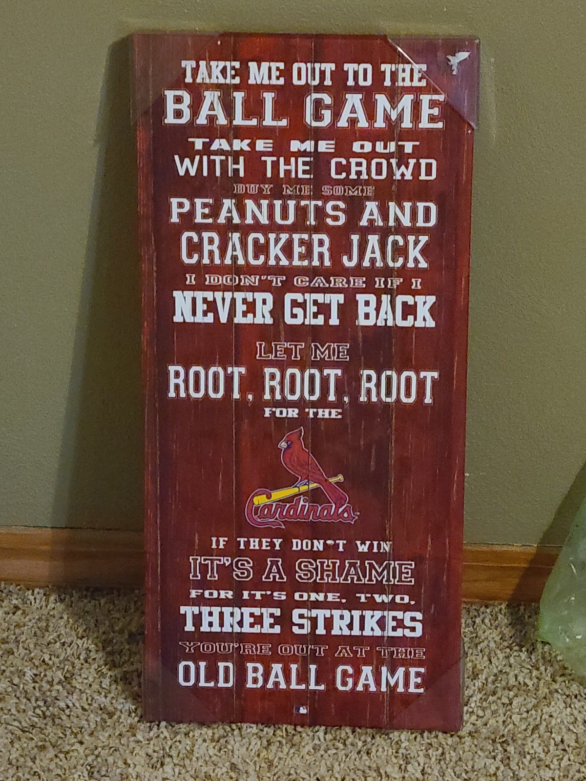 St. Louis Cardinals Take me out to the Ballgame Canvas Wall Art