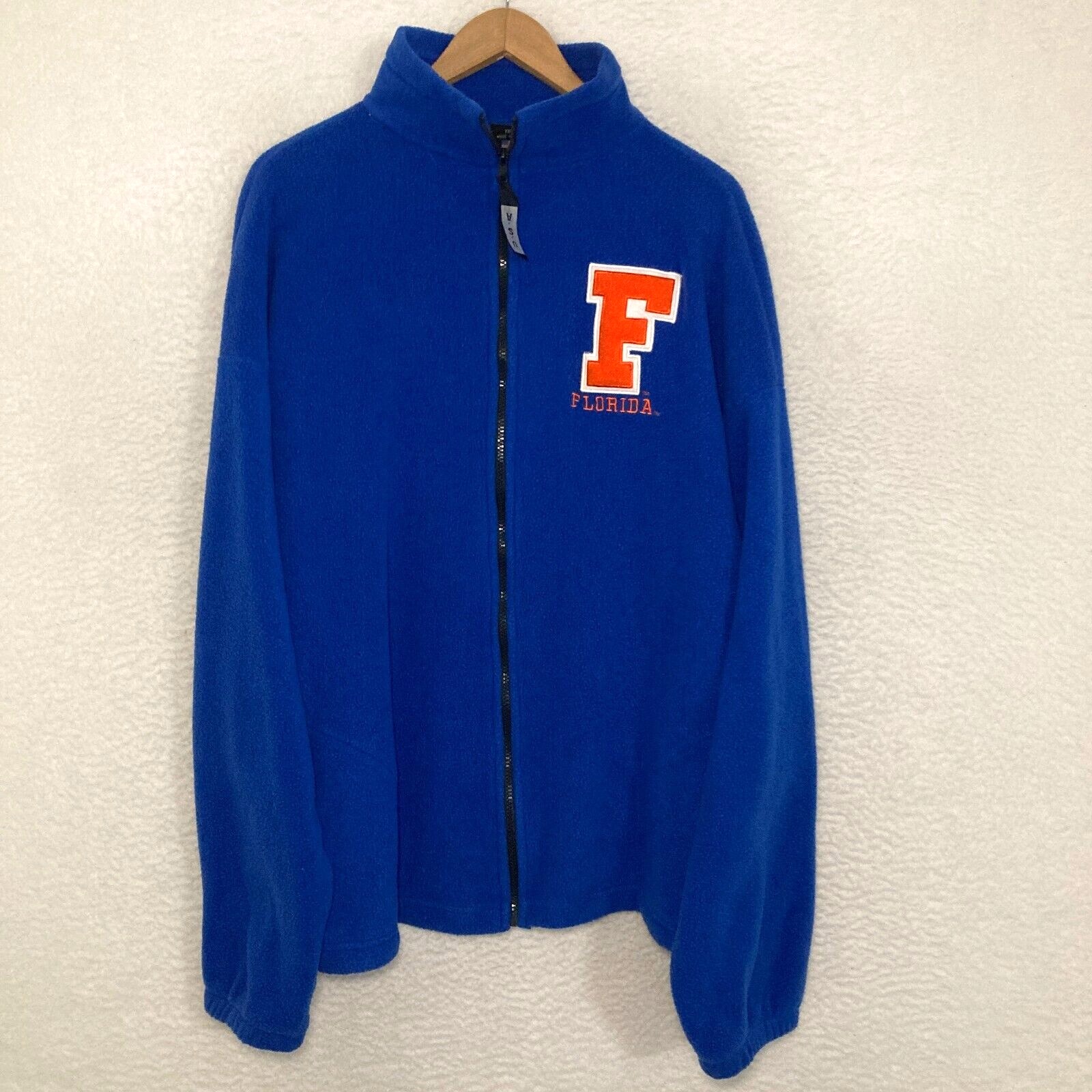 Vtg USA Made University Florida Gators Fleece Jacket Mens 2XL Embroidered