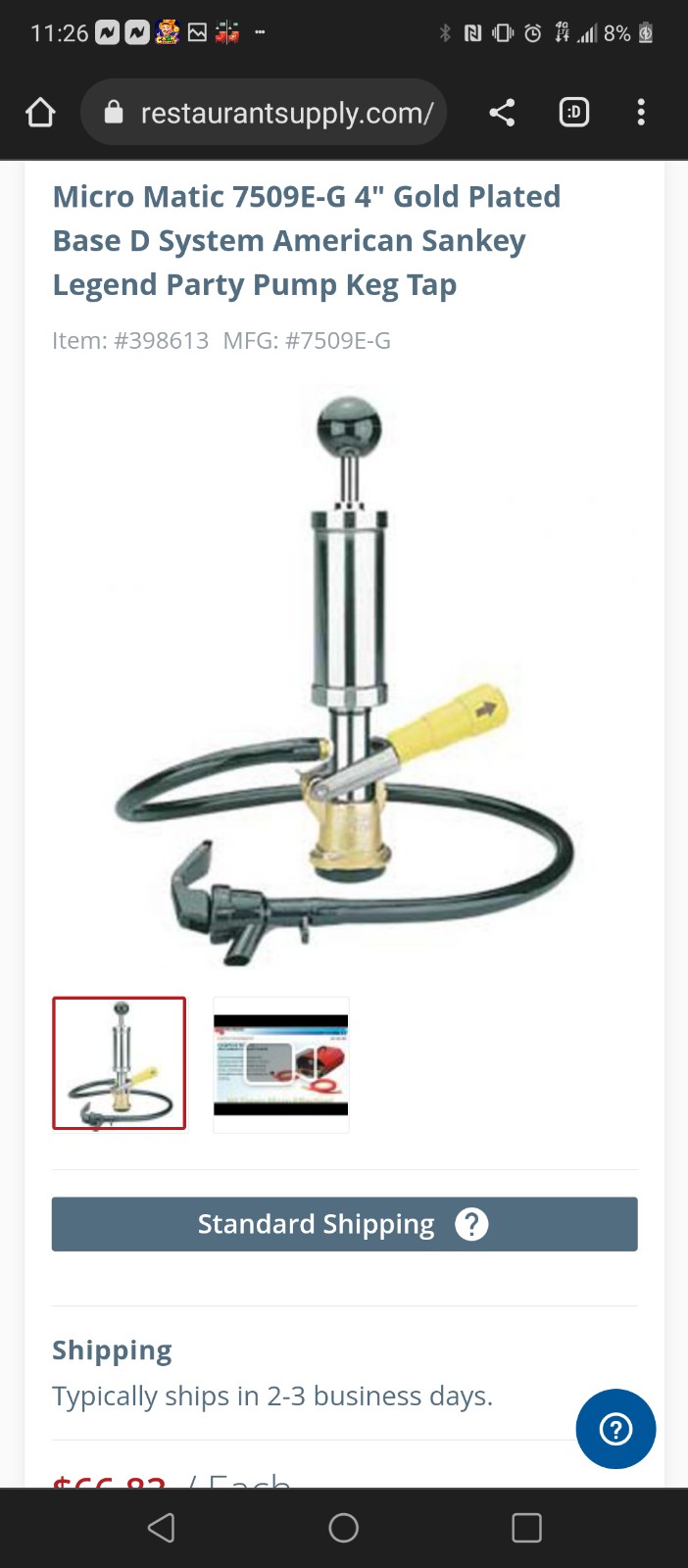 Micro Matic keg tap