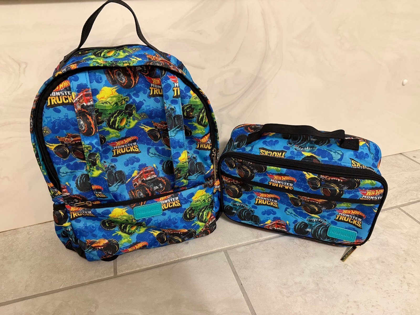 Posh Peanut Hot Wheels Monster Truck Backpack & Lunchbox
