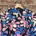 Year of Ours Splash Tennis Hooded Blue Pink Pullover Size Large