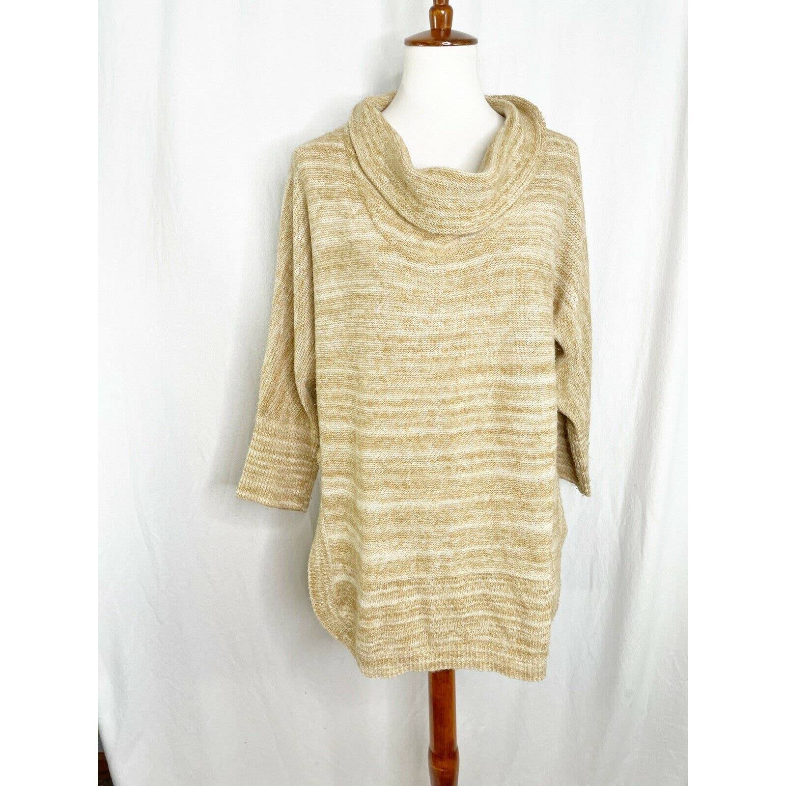 ANTHROPOLOGIE Field Flower Spacedye Cowl Tunic Sweater Small cowl neck