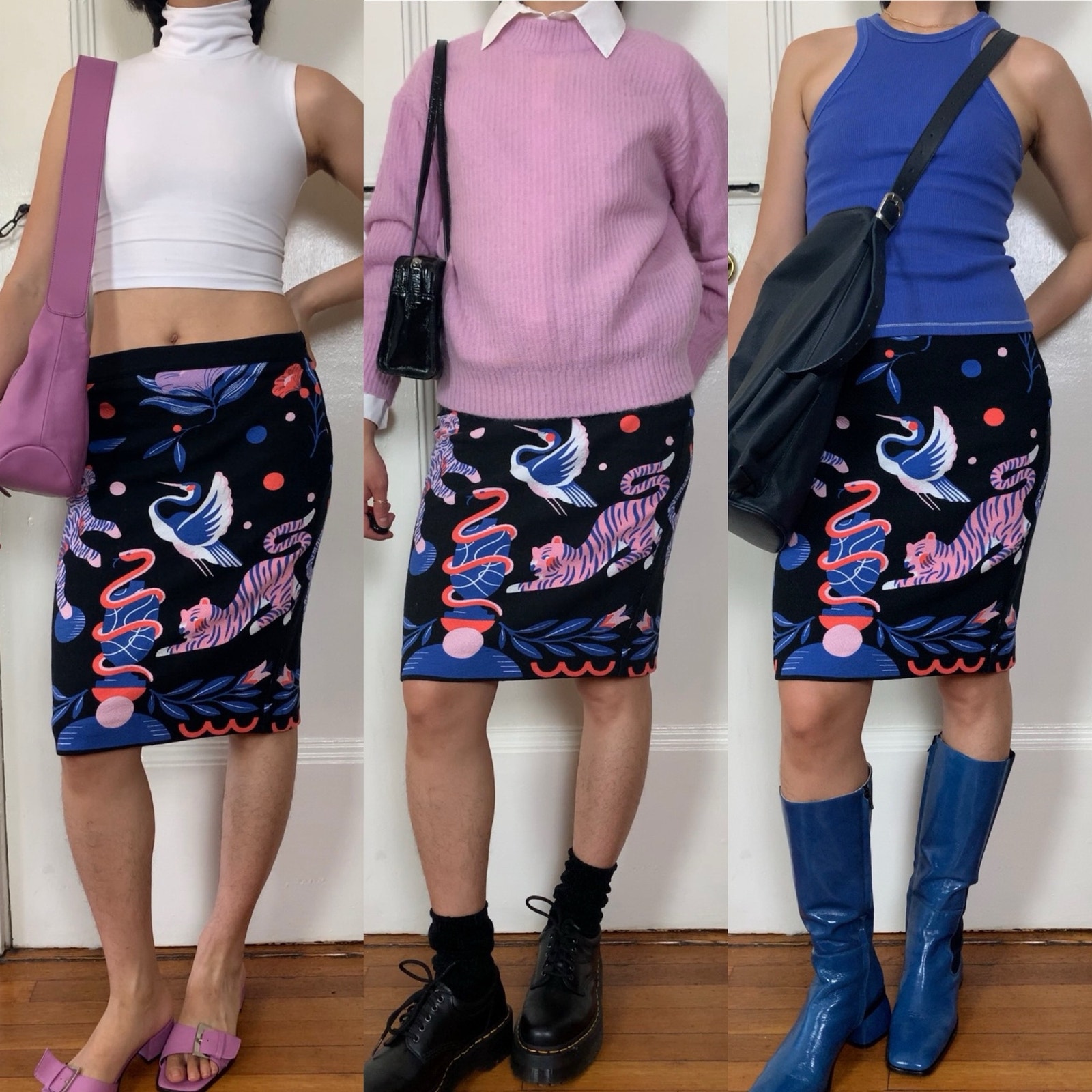 Anthropologie ft super nice letters animal print knitted mini skirt