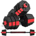 wolfyok Dumbbells Set, Adjustable Weights 3-in-1 Set Barbell 44Lb/66Lb, Home Gym