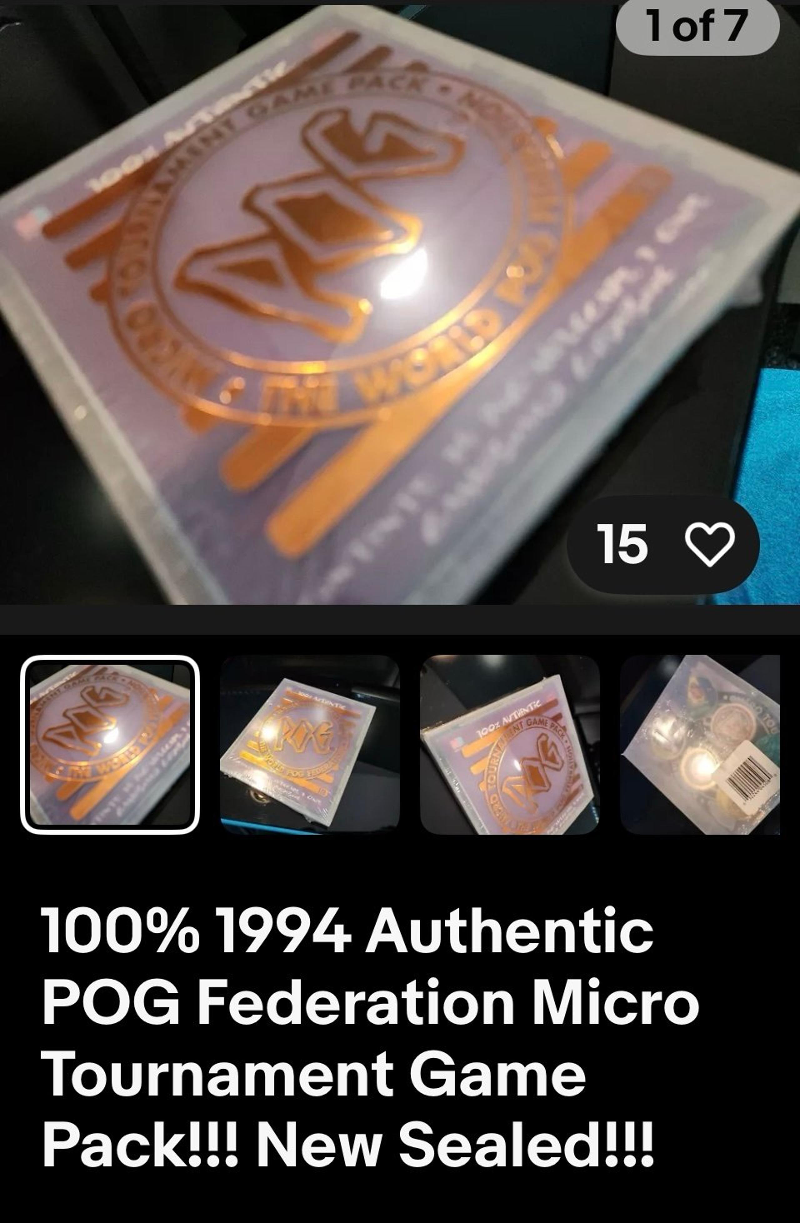 Pog rare sealed set from 1994