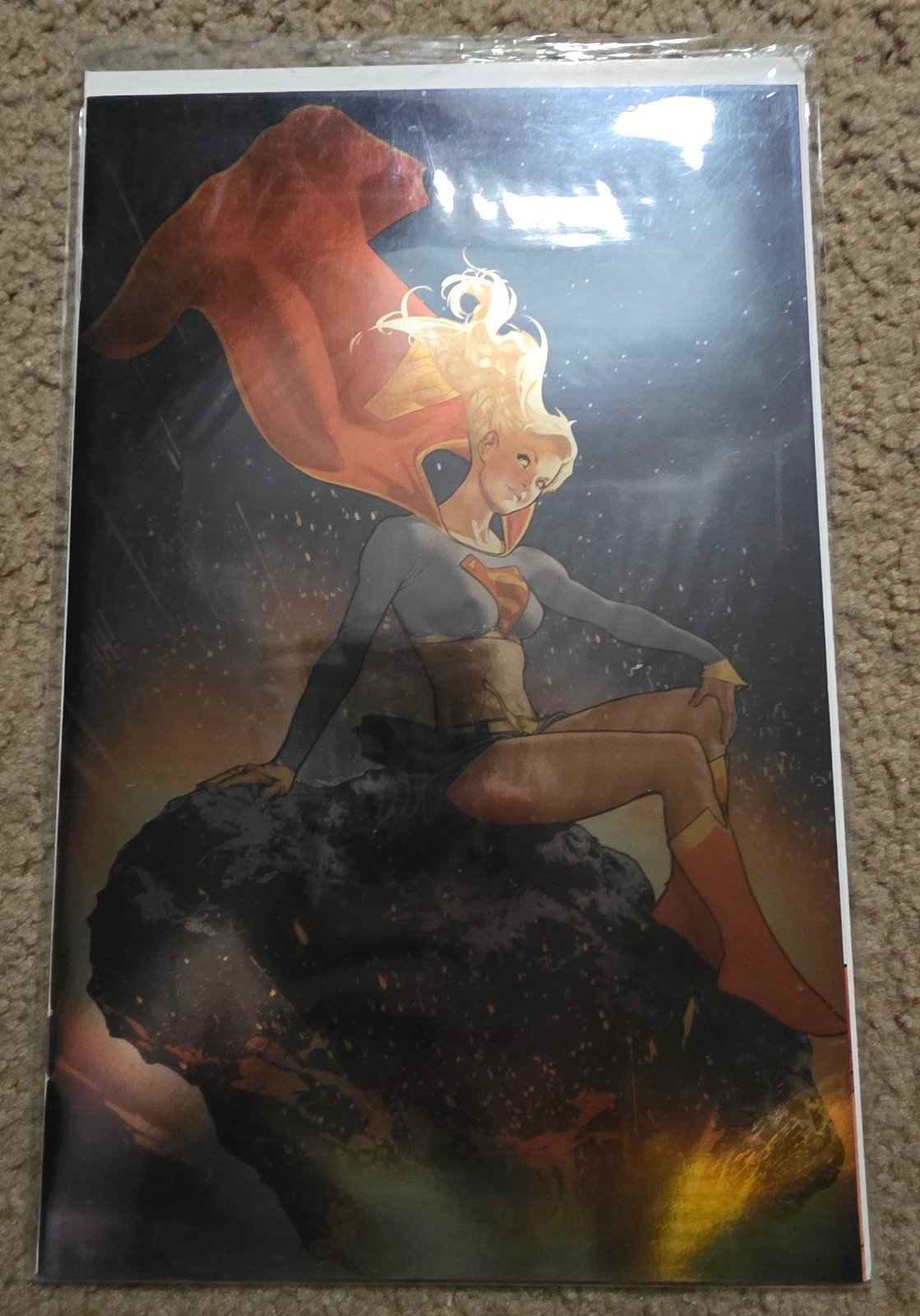 Supergirl #23 Legion of Superheroes Adam Hughes SDCC Virgin Foil  LTD