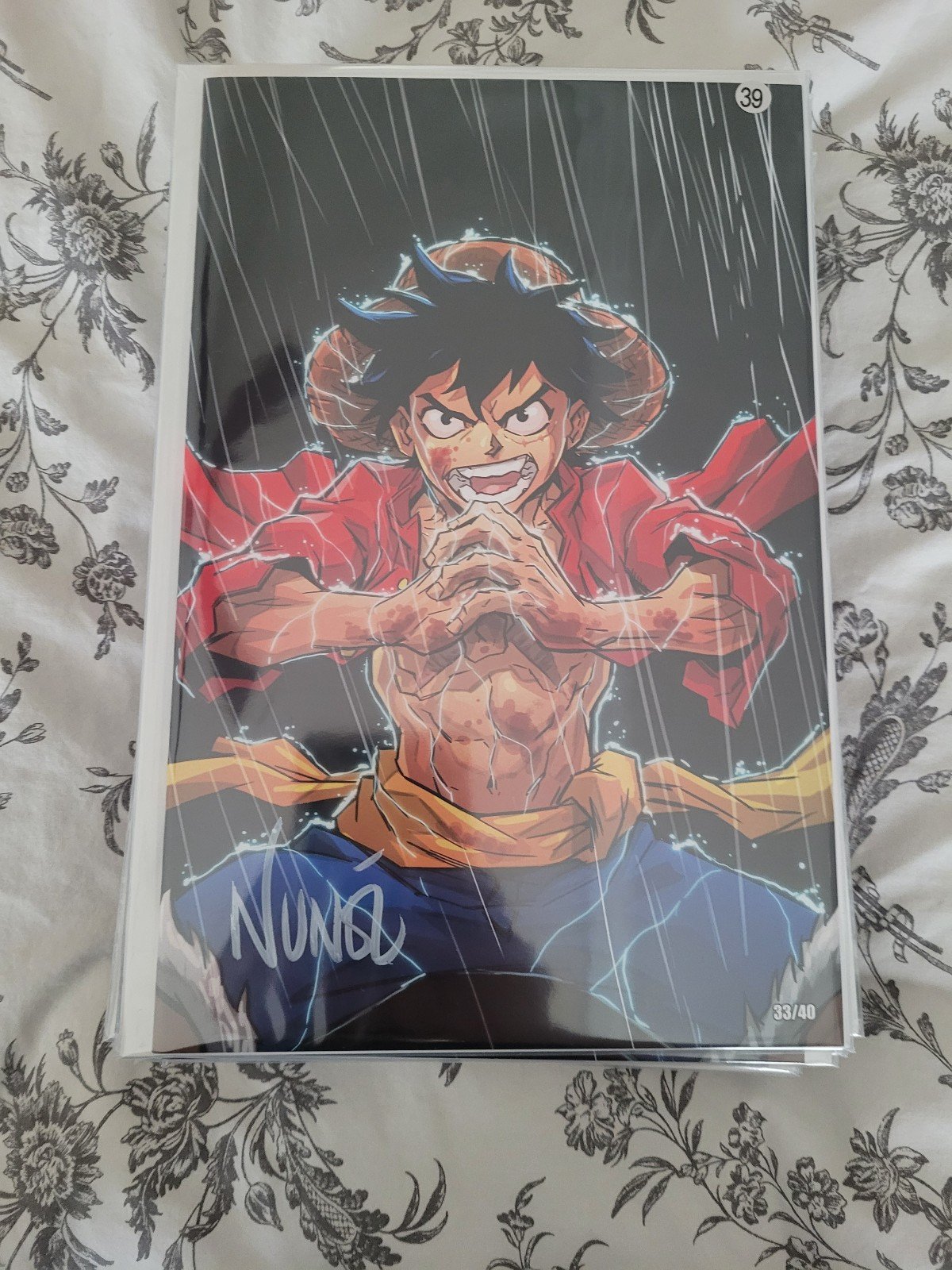 Eddie Nunez signed Luffy sketch 33/40