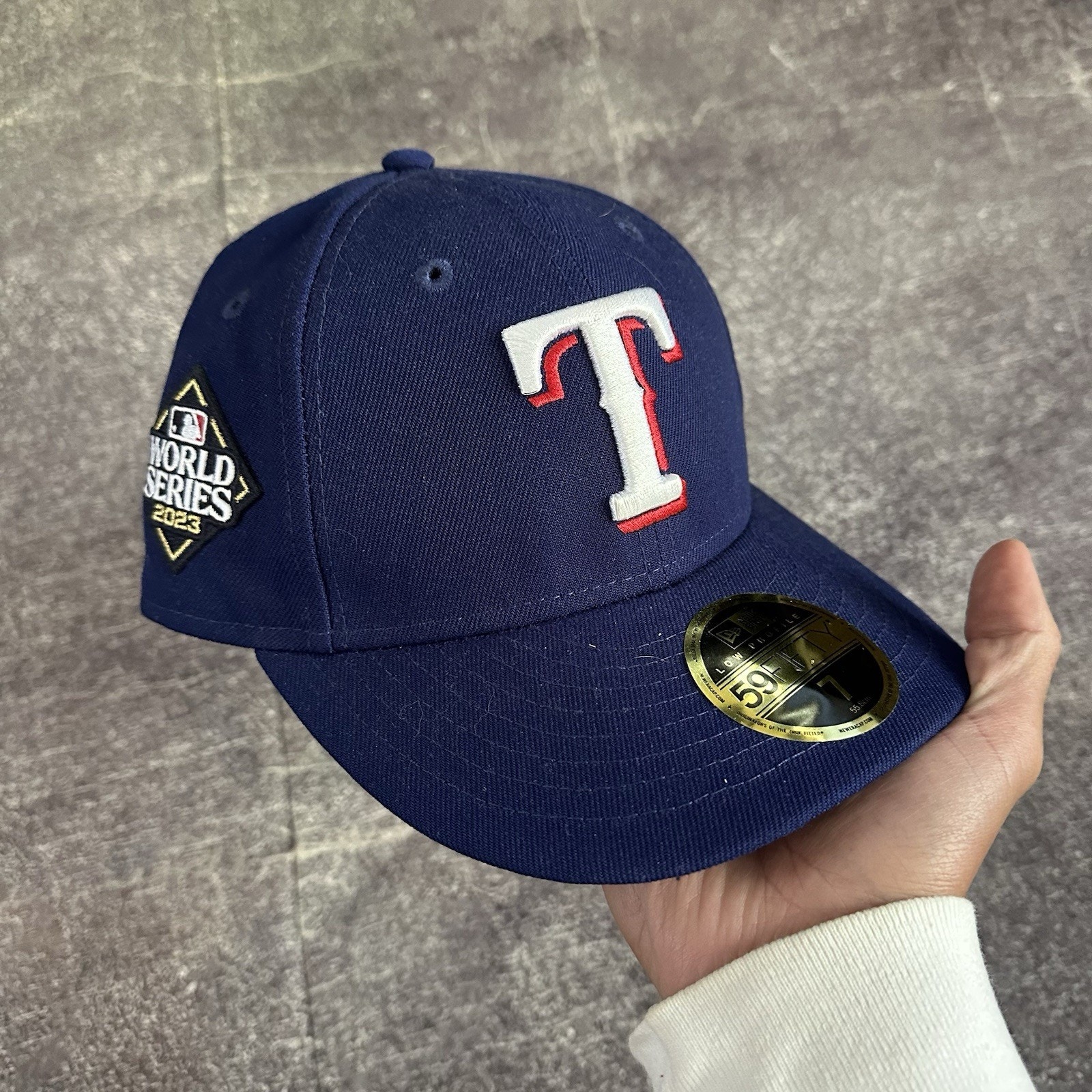 NWT Men's New Era Texas Rangers 2023 World Series 5950 Fitted On Field Hat Sz 7