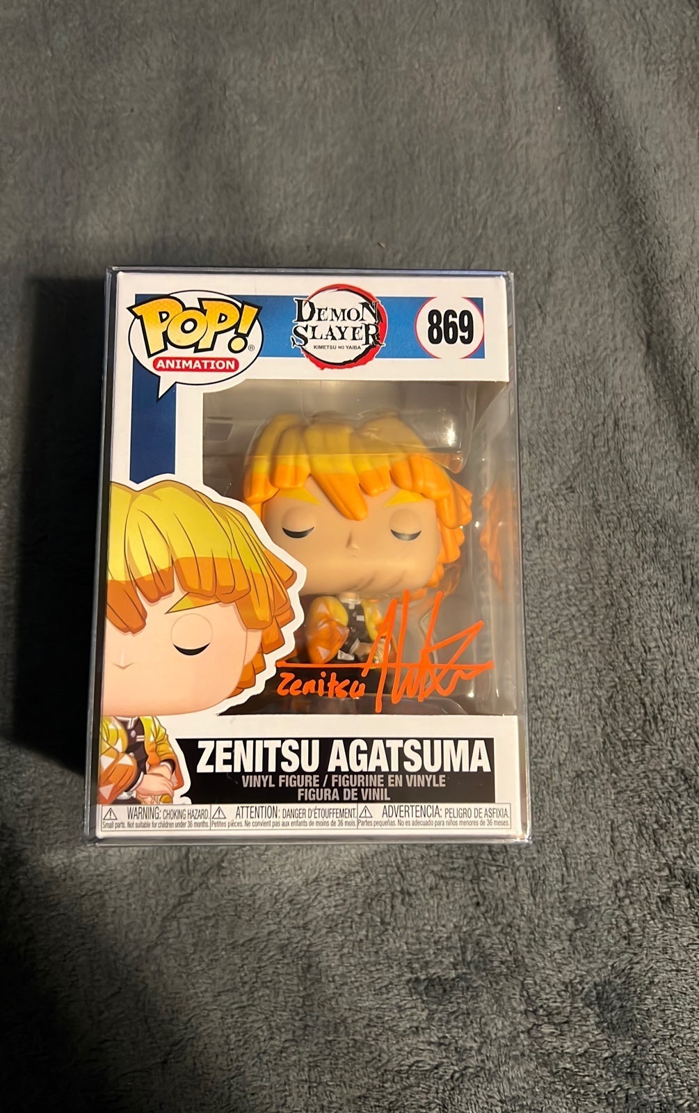 Signed Zenitsu Agatsuma (demon slayer) Funko Pop