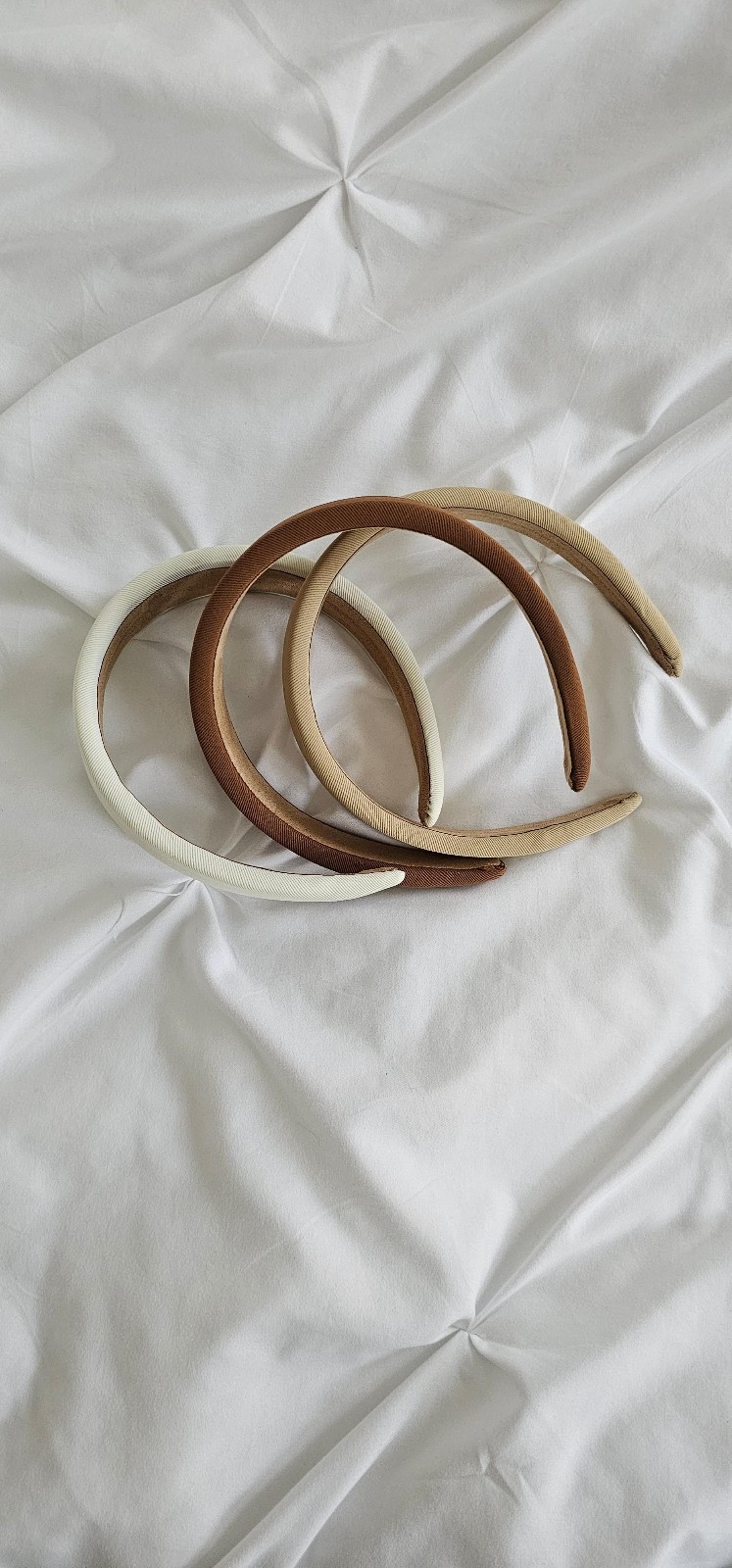 Khaki/ camel, brown, n white/ cream chic headband bundle 3pcs