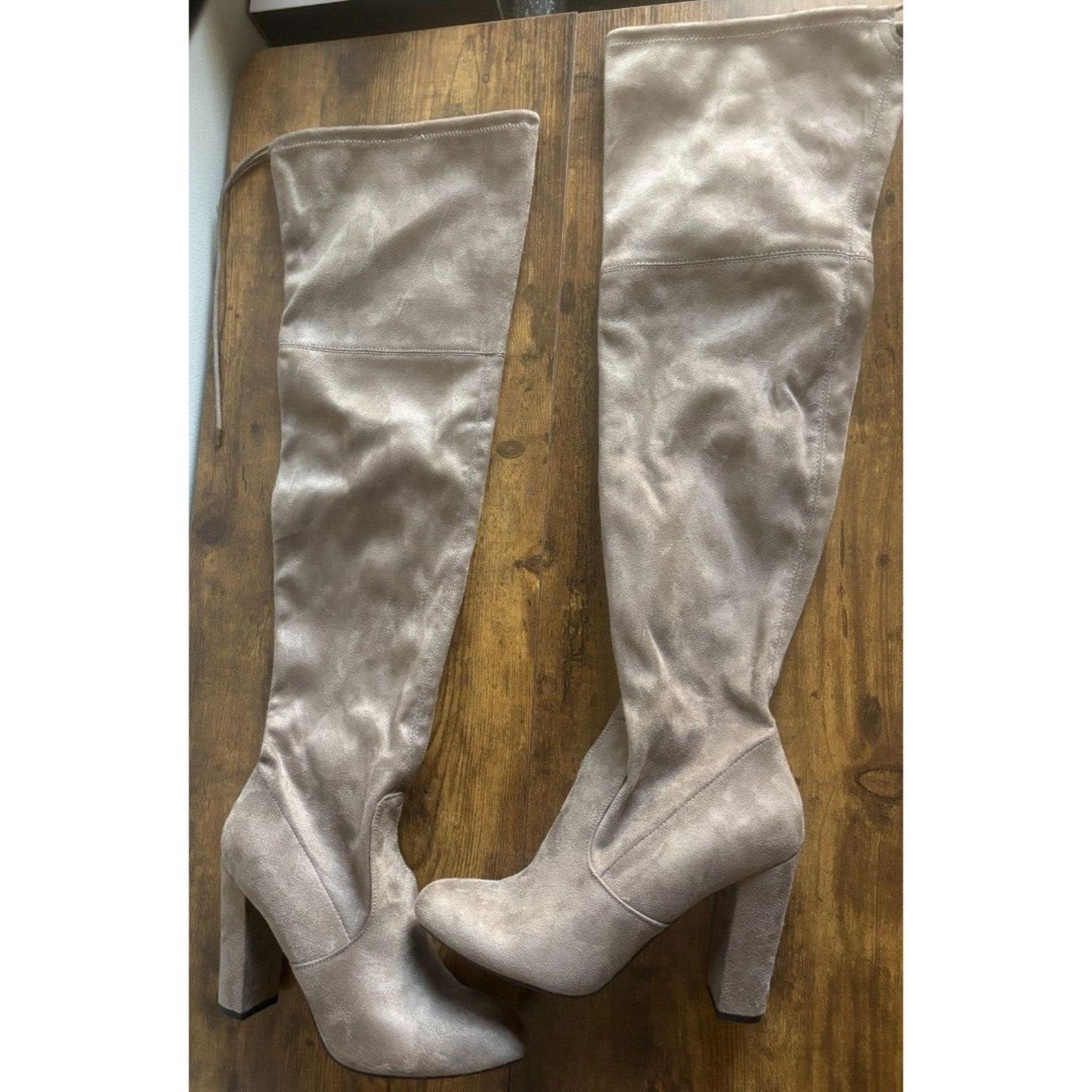 Target Over-The-Knee Faux Suede Tall Boots Taupe Size 9/10 - New