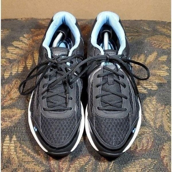 Ryka Women's Dash 3 Black and Light Blue- Size 8.5