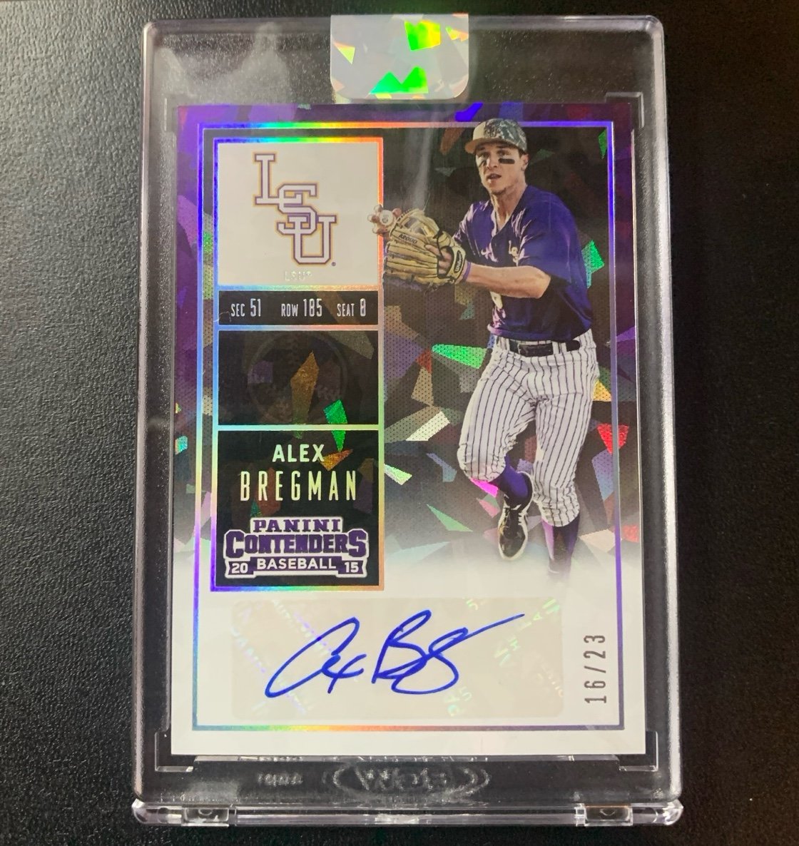 ALEX BREGMAN 2015 PANINI CONTENDERS BASEBALL CRACKED ICE RC AUTO 16/23
