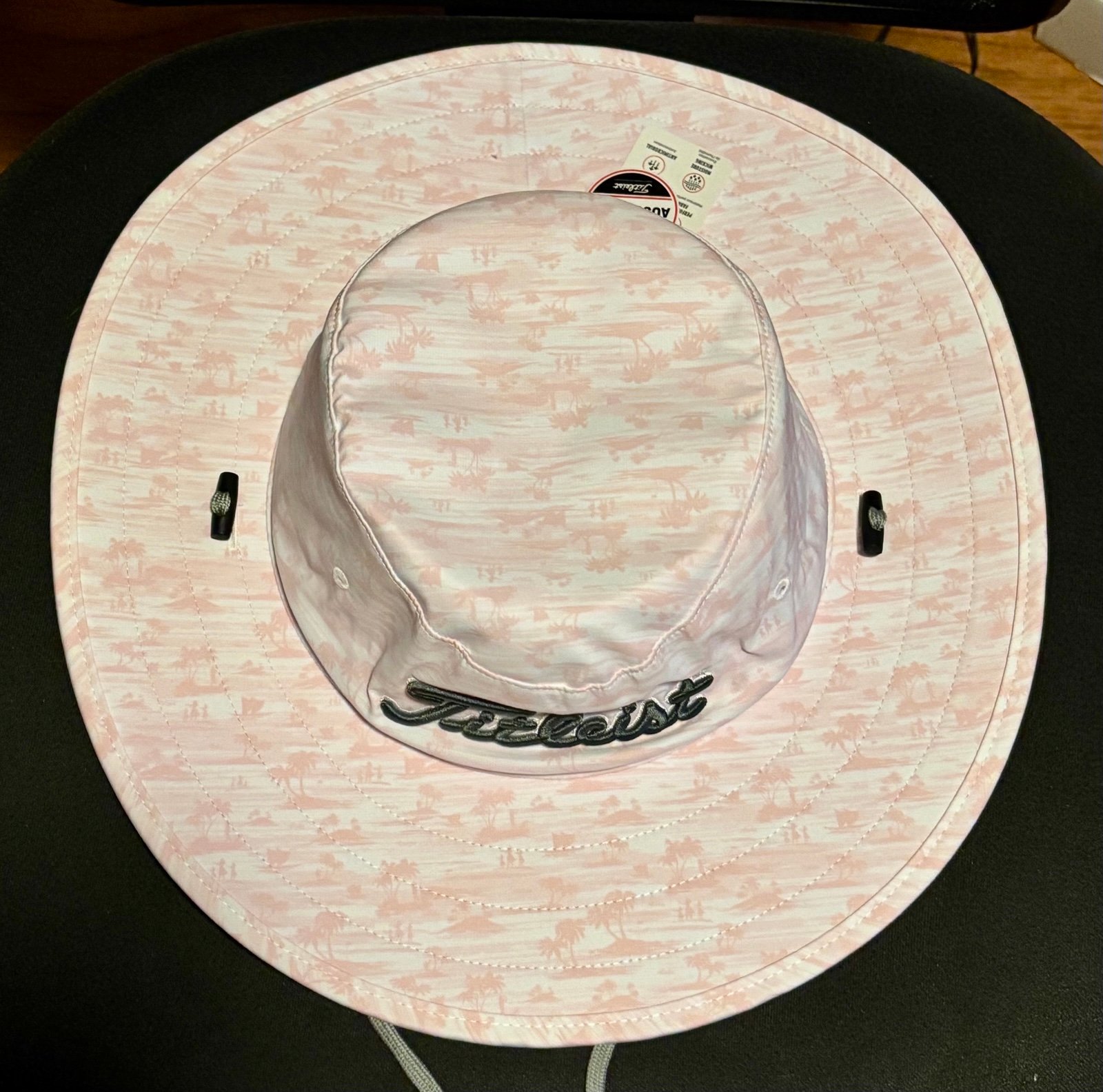 2 Titleist Golf Aussie Bucket Hats New FJ Pro V1 White and Coral Color Golf