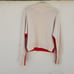 NORDSTROM Red and Cream Colorblock Mock Neck 100% Cashmere Sweater
