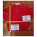 NORDSTROM Red and Cream Colorblock Mock Neck 100% Cashmere Sweater