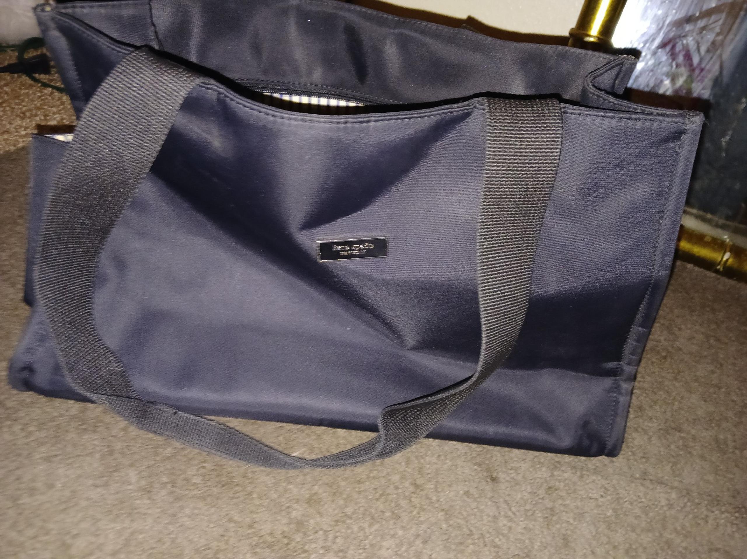 Kate Spade brand Nylon diaper bag w/ bottle pocket & baby changing mat-