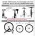 Sportneer Fluid Bike Trainer Stand - Indoor Riding, Foldable, Adjustable Fit