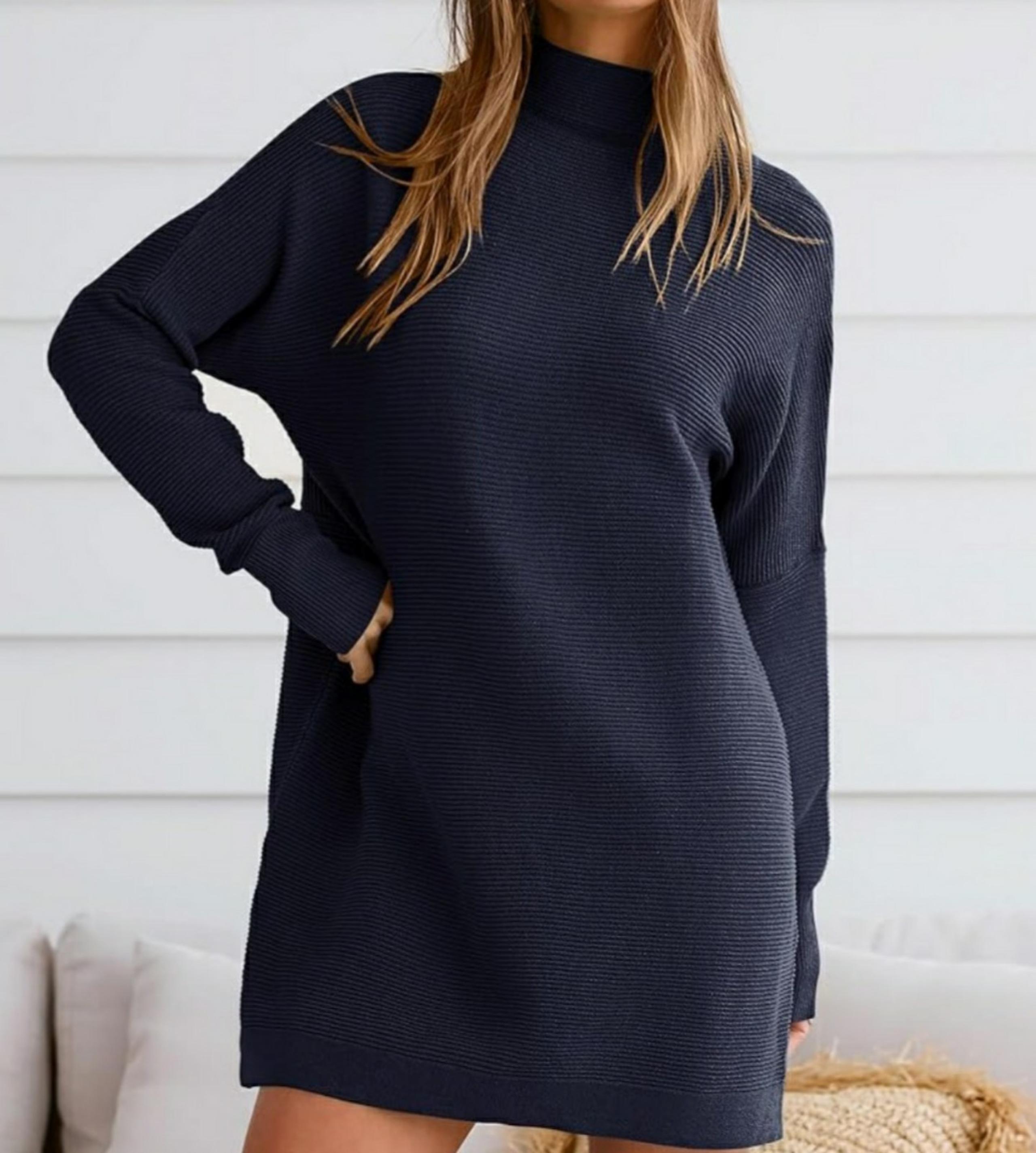 $42.99 NEW BTFBM Women's Medium Long Ribbed Knit Pullover Sweater Mock Neck