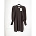 NWT Ba&sh Nancy Puff Sleeve Sweater Mini Dress Wool Blend in Marron sz US 6