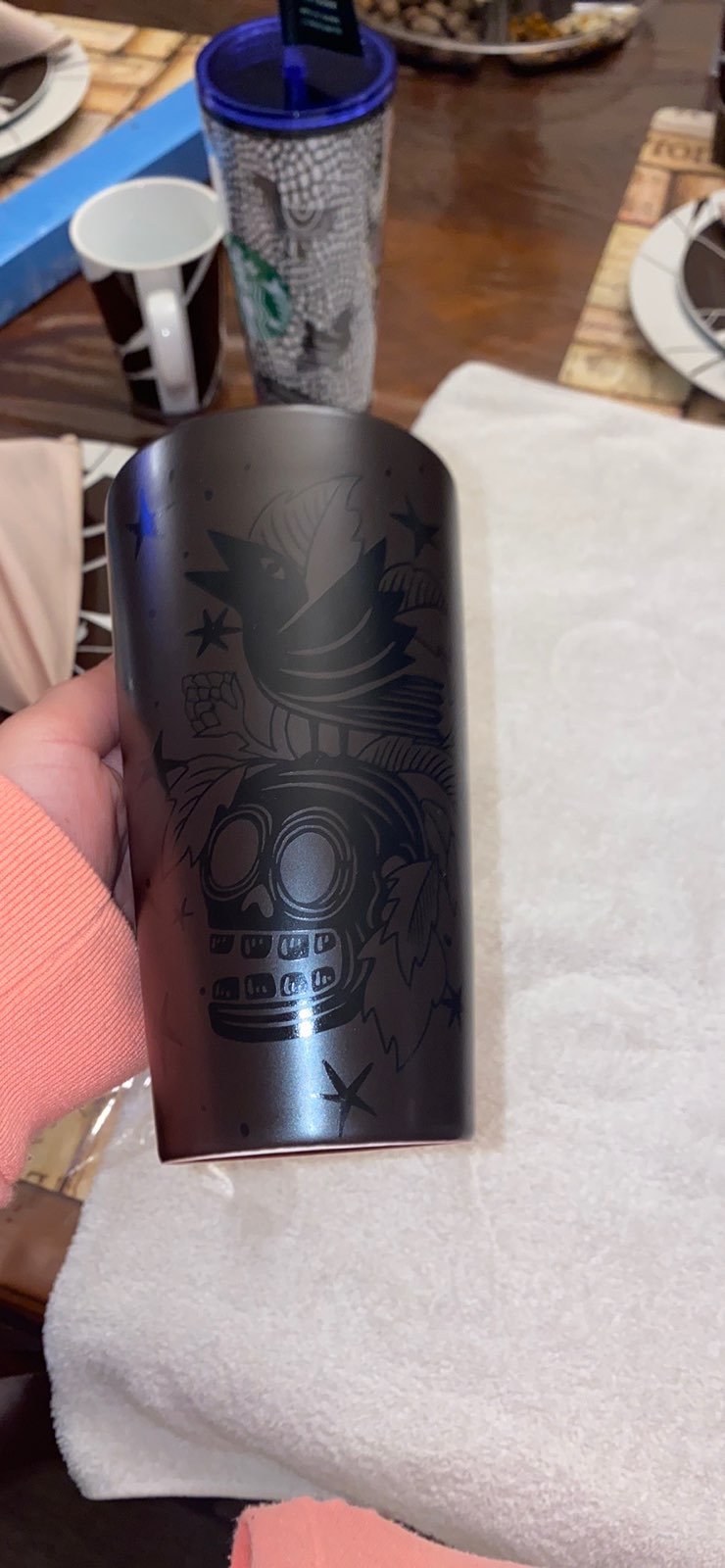 Starbucks matte black tumbler mug
