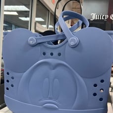 Disney Mickey Mouse Face 16.5 Youth Blue Water-Resistant Rubber Molded Large To