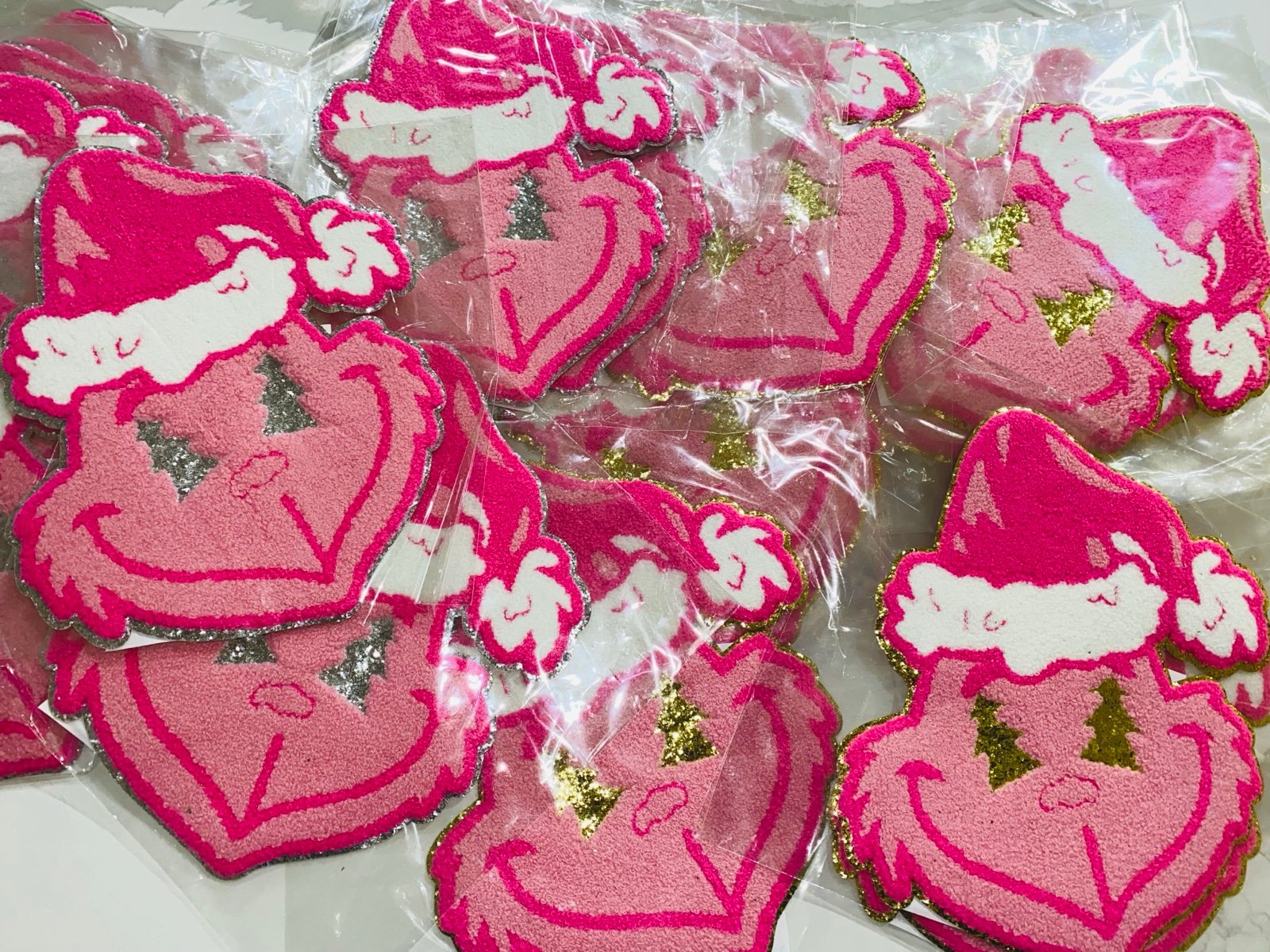 Grinch Chenille Heat Press Patches LOT BUNDLE