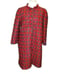 Vintage Womens Red Green Christmas Plaid Quilted Insulated Housecoat Robe Sz M/L