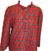Vintage Womens Red Green Christmas Plaid Quilted Insulated Housecoat Robe Sz M/L