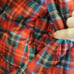 Vintage Womens Red Green Christmas Plaid Quilted Insulated Housecoat Robe Sz M/L