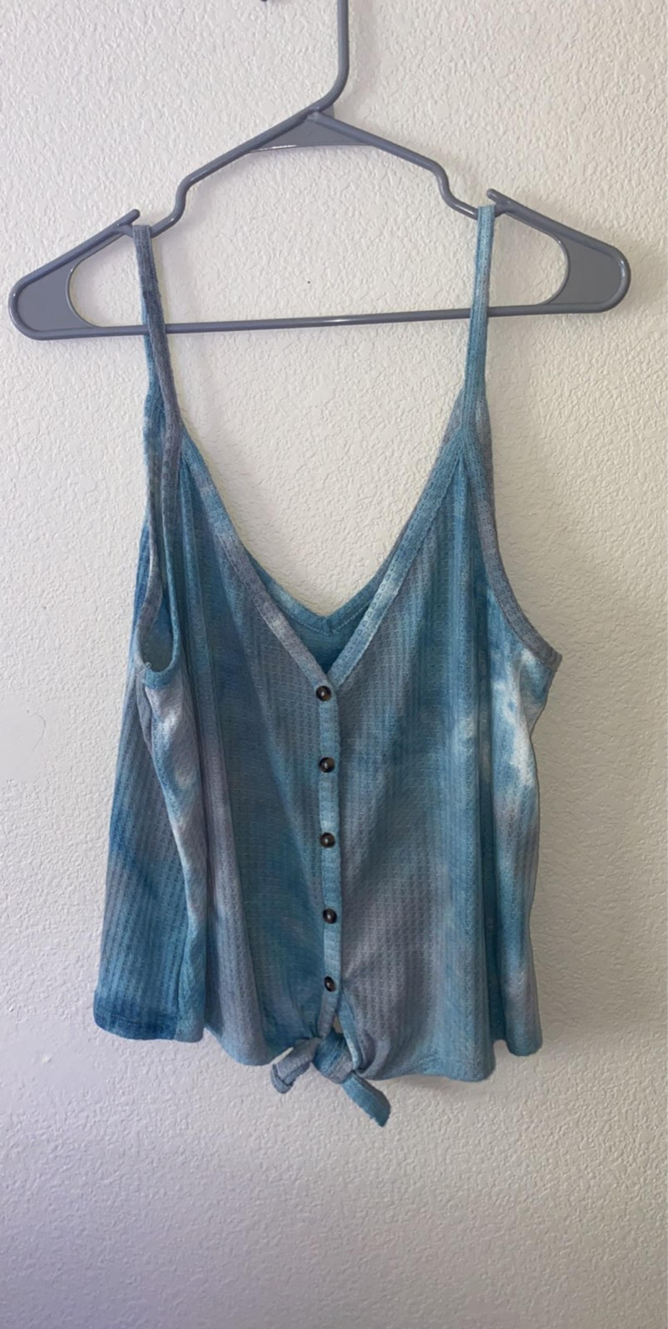 Blue Tie Dye Tank Top
