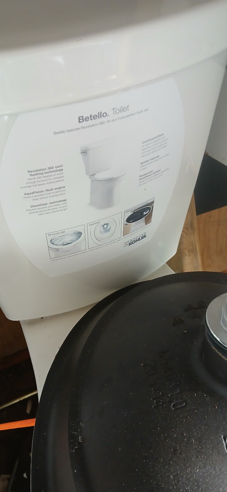 New Kohler porcelain toilets with tank