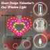 2 Pack Valentine's Day Window Lights, Valentine Day Decor Lighted Heart Window