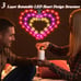2 Pack Valentine's Day Window Lights, Valentine Day Decor Lighted Heart Window