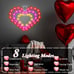 2 Pack Valentine's Day Window Lights, Valentine Day Decor Lighted Heart Window