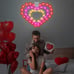 2 Pack Valentine's Day Window Lights, Valentine Day Decor Lighted Heart Window