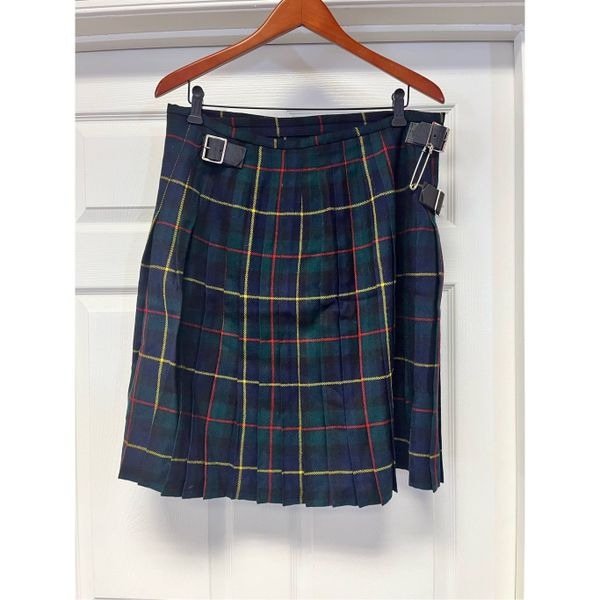 James Pringle Scotland Inverness Plaid Tartan Kilt sz 36 NWOT MCDERMOTT CLAN?