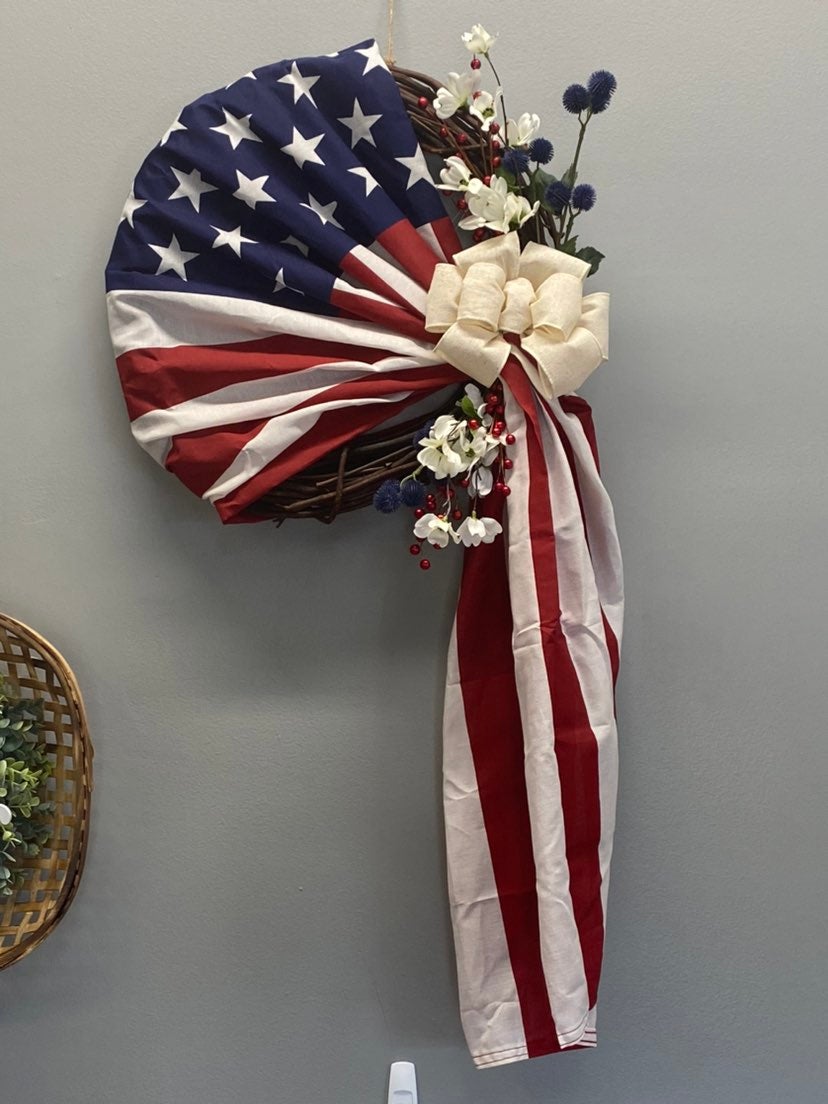 Patriotic Flag Wreath