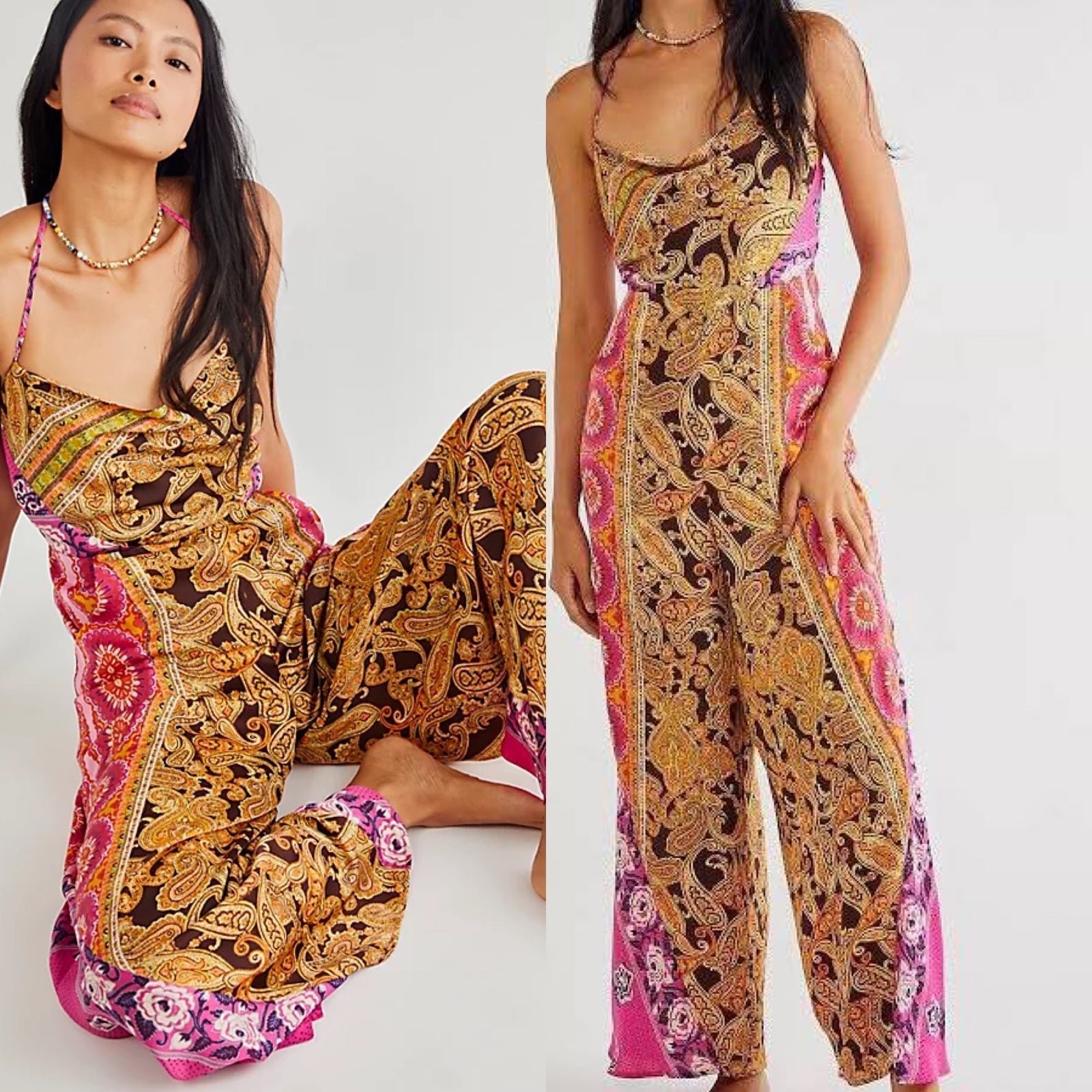 NWT Free People Miranda Printed Jumpsuit size XS 198