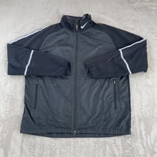 Nike Golf Wind Jacket Men XL Black Stretch Windwear Full Zip Windproof Reflectv