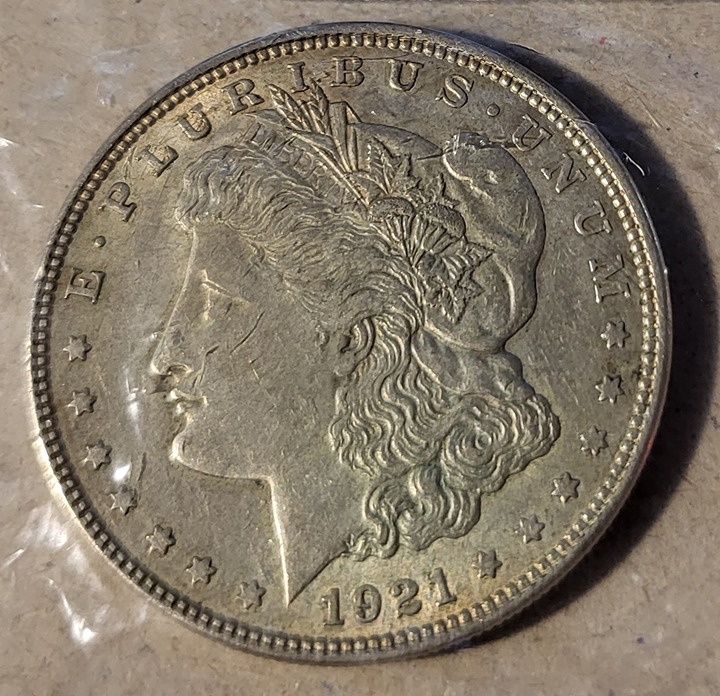 1921 Morgan Silver Dollar No Mint Mark