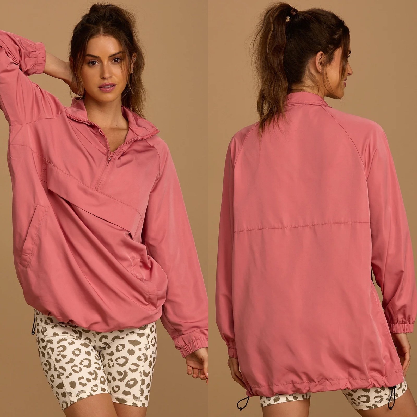 Lulus | Bright and Early Mauve Pink Oversized Windbreaker