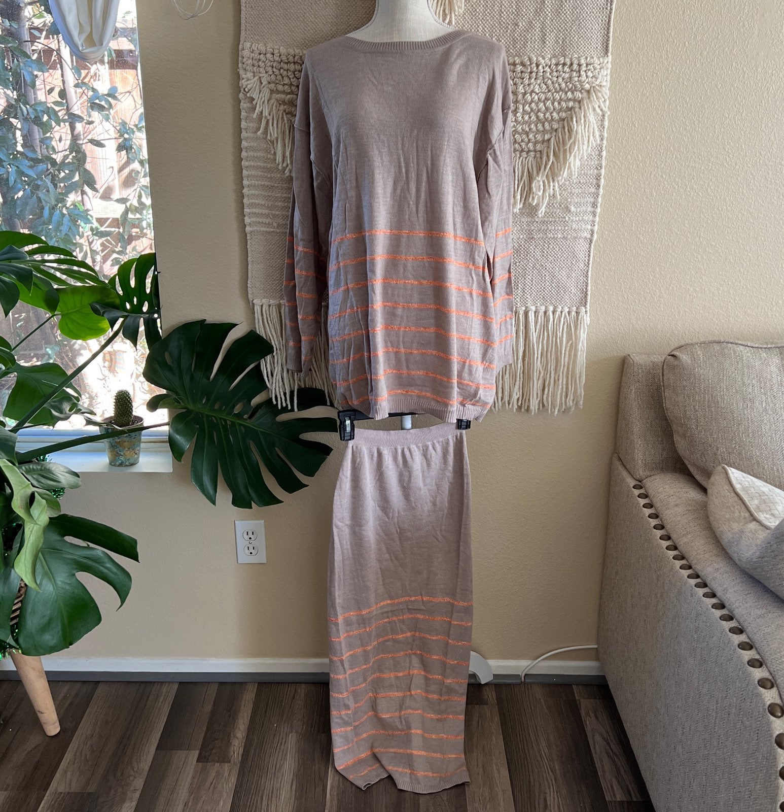 Free people 2pc skirt sweater set!
