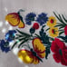 Vintage lot of 8 Luncheon Napkins yellow and red flowers printed most of them n