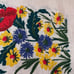 Vintage lot of 8 Luncheon Napkins yellow and red flowers printed most of them n